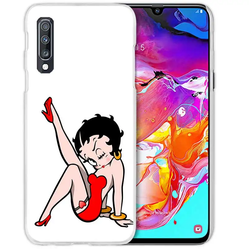 Betty Boop пикантные чехол для samsung Galaxy M40 A50 A80 A70 A60 A40 A30 A20e A10 J4 J6 плюс J8 S10e S10 5G жесткий чехол из ПК для телефона