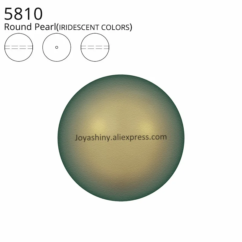 Green-PRL-(001-930) Оригинальные кристаллы от Swarovski 5810 переливающиеся цветные жемчужные бусинки с полным отверстием для изготовления ювелирных изделий шитье бисером вязание своими руками дизайн ногтей - Цвет: Green-PRL-(001-930)