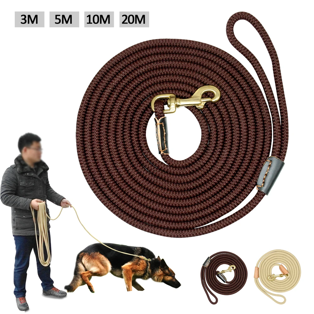 

Durable Dog Tracking Leash Nylon Long Leads Rope Pet Training Walking Leashes 3m 5m 10m 20m For Medium Large Dogs Non-slip