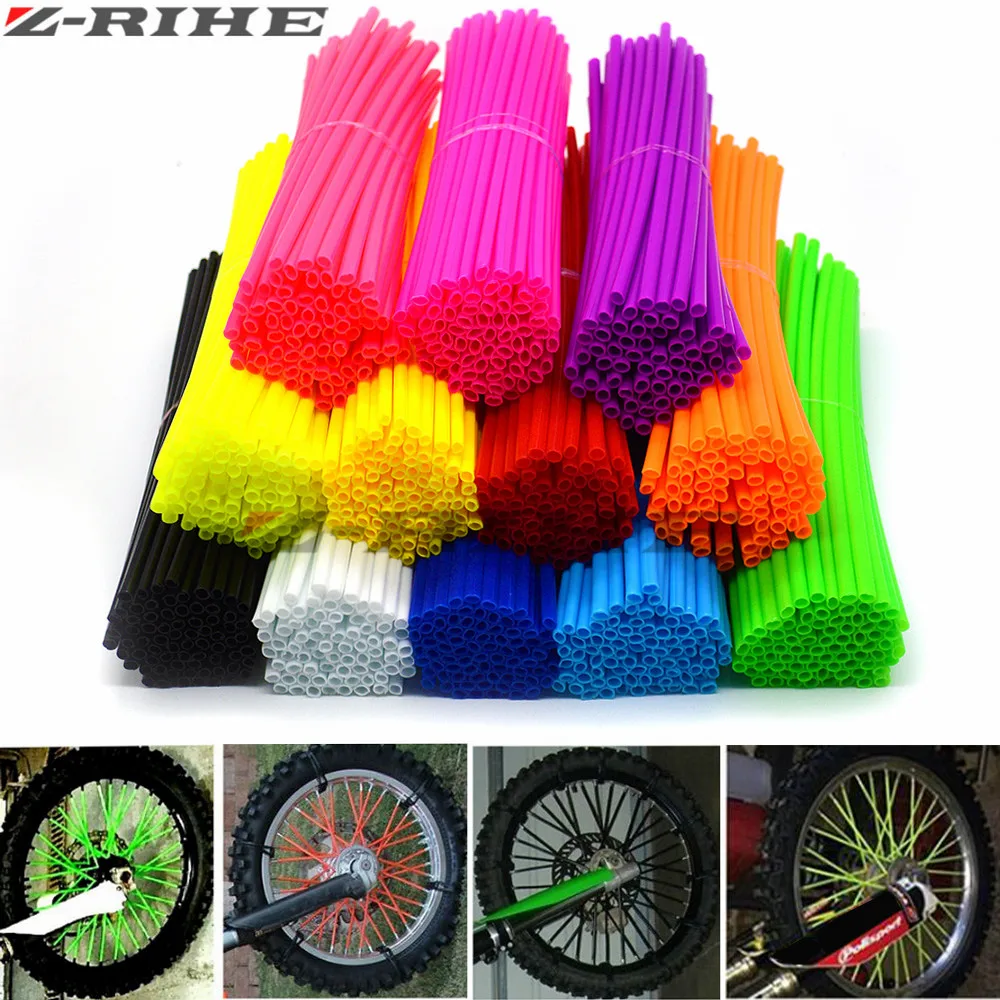 

72 pcs Universal Moto Dirt Bike Enduro Off Road Wheel RIM Spoke Skins covers for HONDA 125 CR CRF SUZUKI 250 YAMAHA 450 150