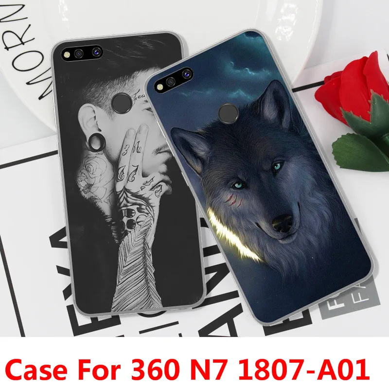 С милым рисунком кота с героями мультфильмов Fastion чехол для 360 N7 1807-A01 ТПУ задняя