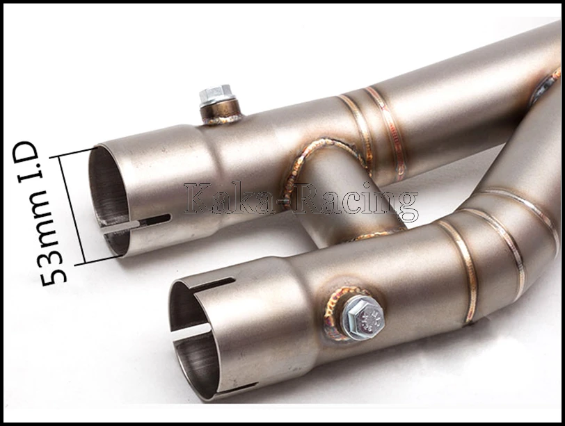 MT10 Titanium alloy Modified Motorcycle Exhaust Muffler middle link Pipe Mid tube slip on for Yamaha MT-10 FZ-10 2015 2016 2017 |