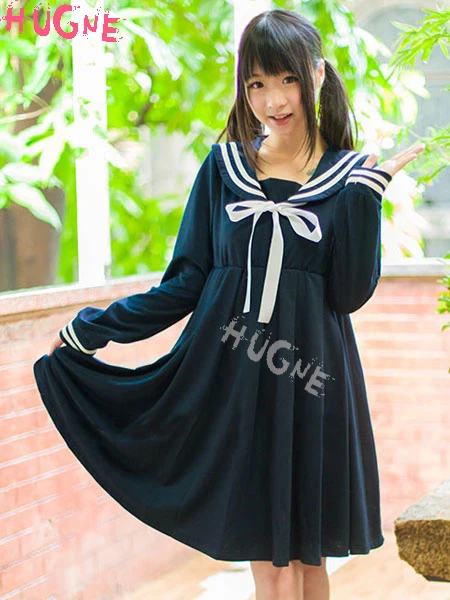 

Lolita Sailor One Peice Dress Long Sleeve Spring Summer Dress