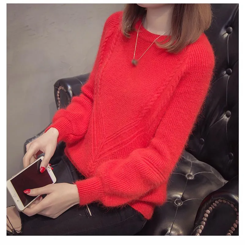 

Женский свободный пуловер с круглым вырезом, свитер ярких цветов, джемпер, 2019