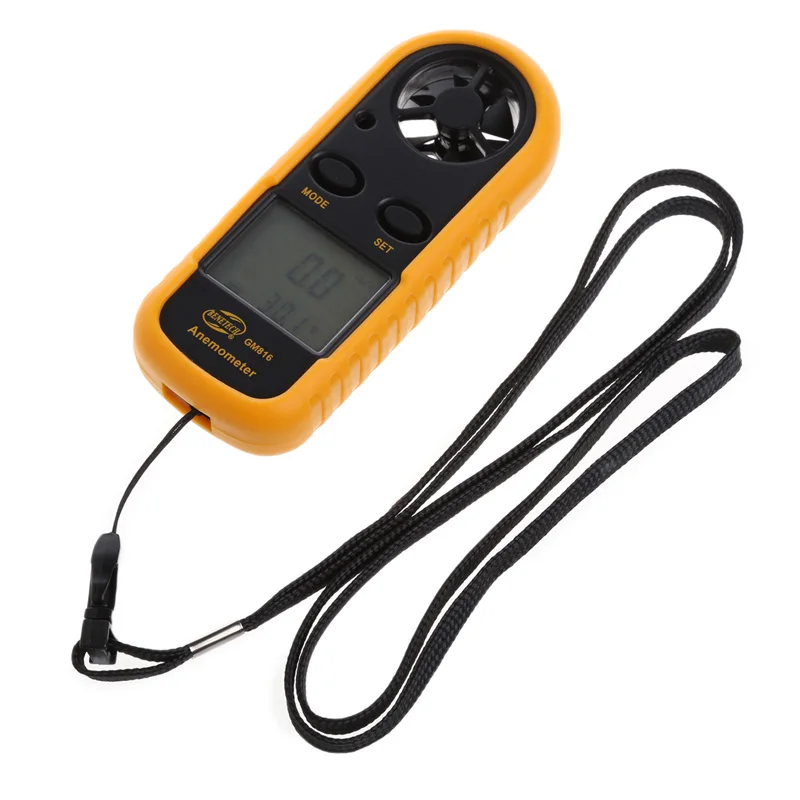 GM816 Digital Wind-Speed Backlight Airflow Gauge Meter Anemometer Thermometer New 2017 | Инструменты