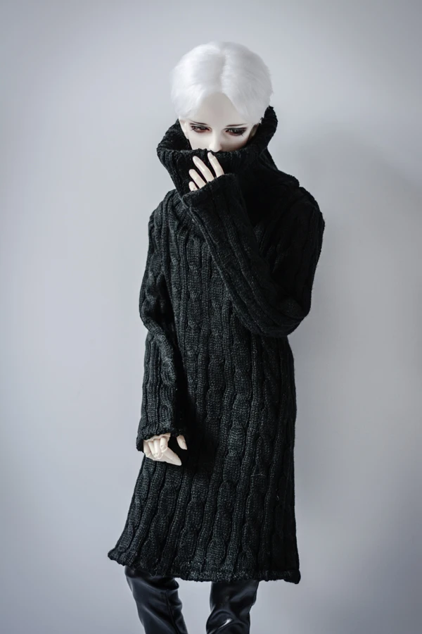 Одежда для куклы BJD длинный свитер с высоким воротником 2 цвета 1/4 1/3 sd MSD SSDF длинное