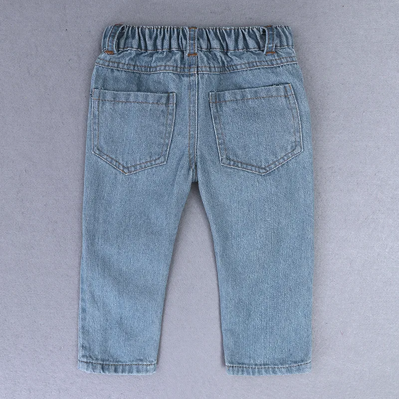 Комплекты одежды для маленьких девочек топ с леопардовым принтом + джинсовые