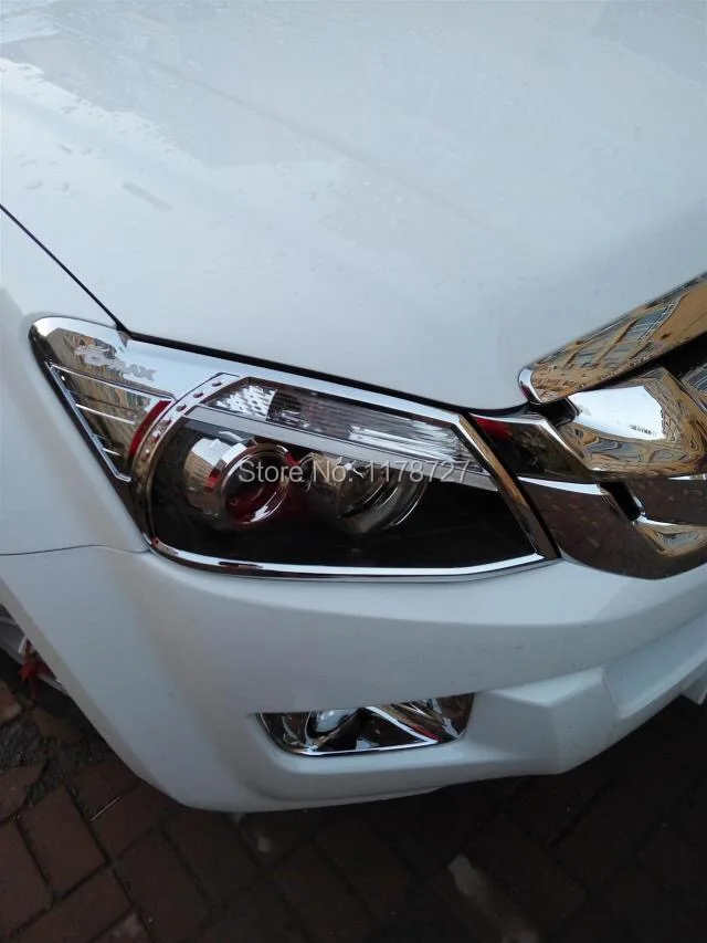 Крышка передней фары из АБС-пластика хромированная для ISUZU D-MAX 2012 2013 2014 DMAX