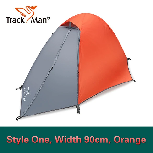 Style One 90 Orange Наружная одноместная кемпинговая двухслойная Палатка алюминиевый стержень портативный походный дорожный Велоспорт пляж рыбалка непромокаемые палатки - Цвет: Style One 90 Orange