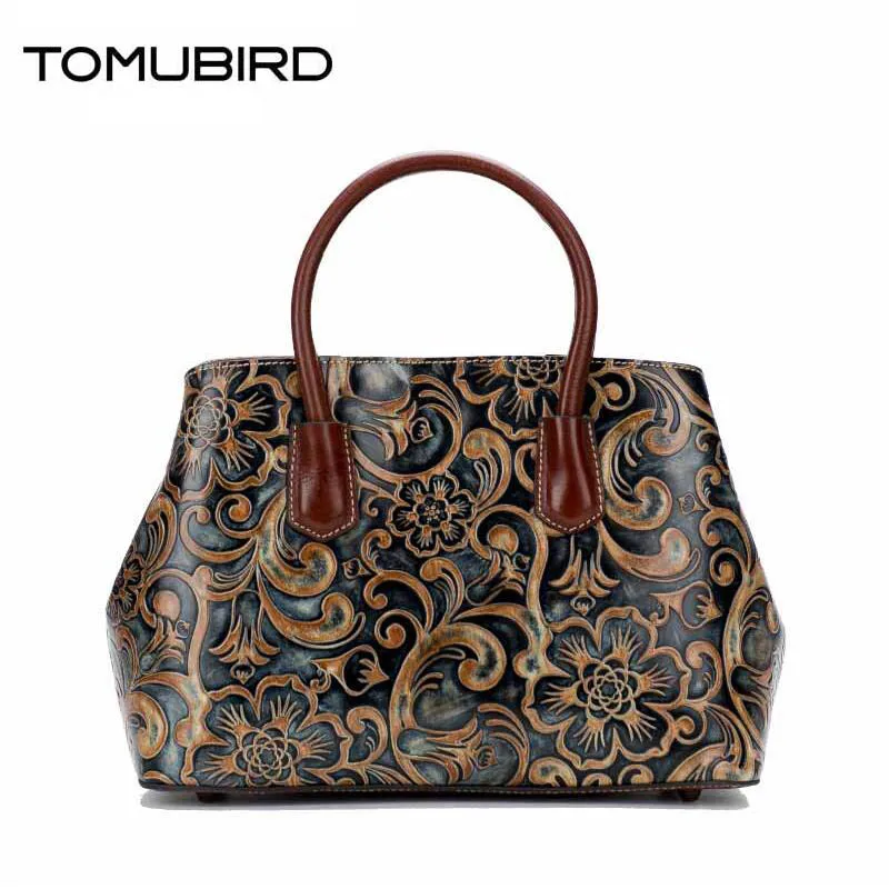 Сумка TOMUBIRD из натуральной кожи превосходный дизайнер с тиснением вручную | Багаж
