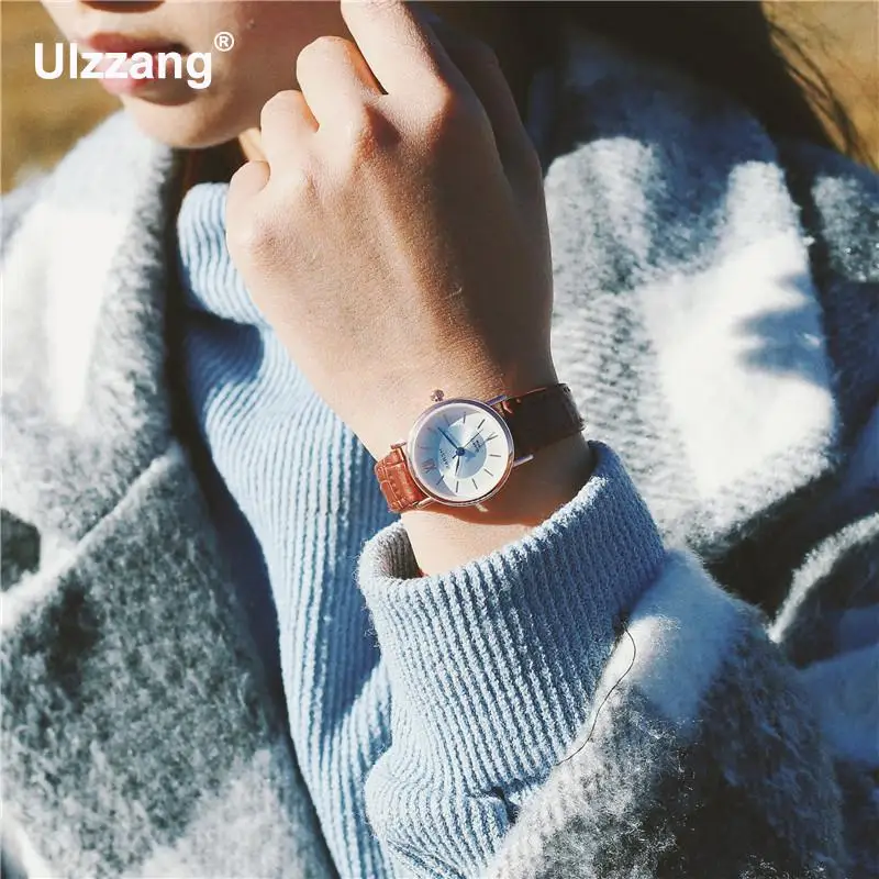 Роскошные Модные Ретро Винтажные кварцевые наручные часы для влюбленных Ulta с