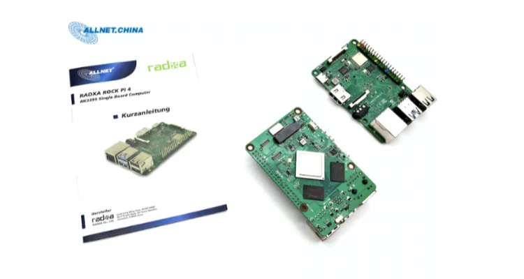 RK3399 чип SBC макетная плата ROCK PI 4B V1.4(с Dualband 2,4/5GHz WLAN/Bluetooth 5,0) 4GB W/128G брендовый радиатор SSD набор