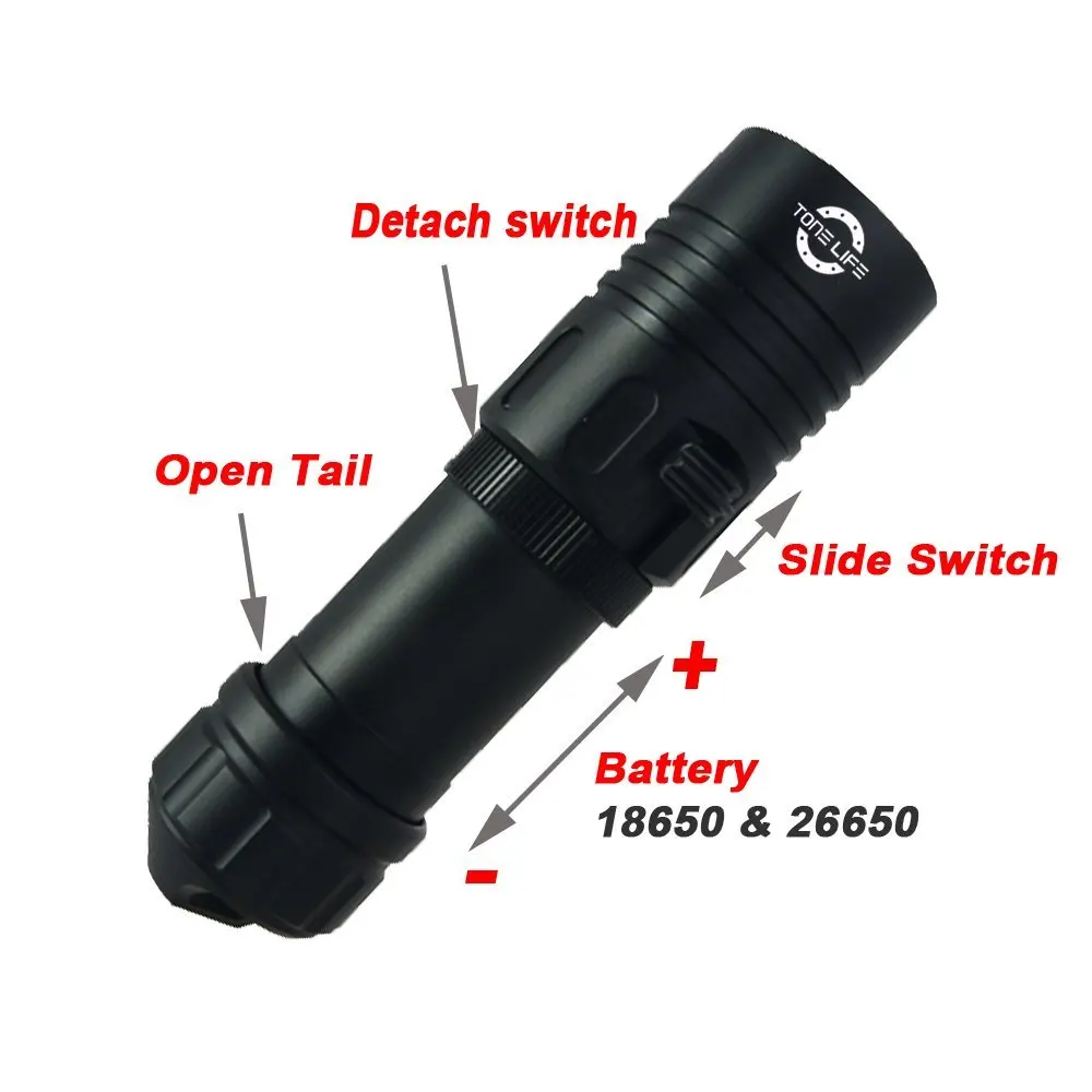 Водонепроницаемый 1000 люмен XM L2 светодиодный Дайвинг маски фонарик подводный 150 м