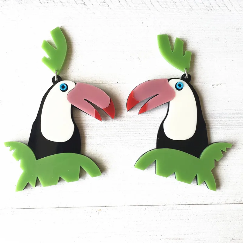 Украшения Dongmu 2018 новые стильные акриловые серьги в стиле хип хоп покерном с