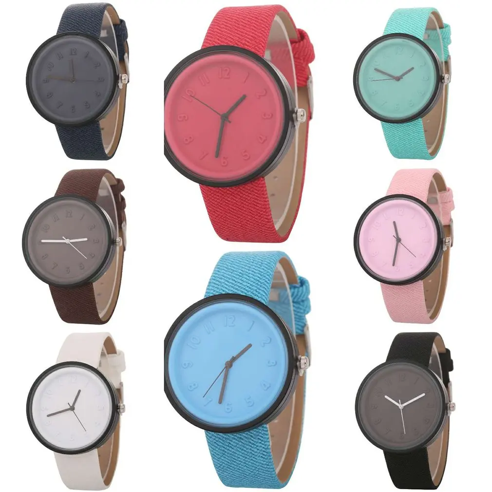 Однотонные моющиеся часы для мужчин и женщин студентов водопроф профессионалы