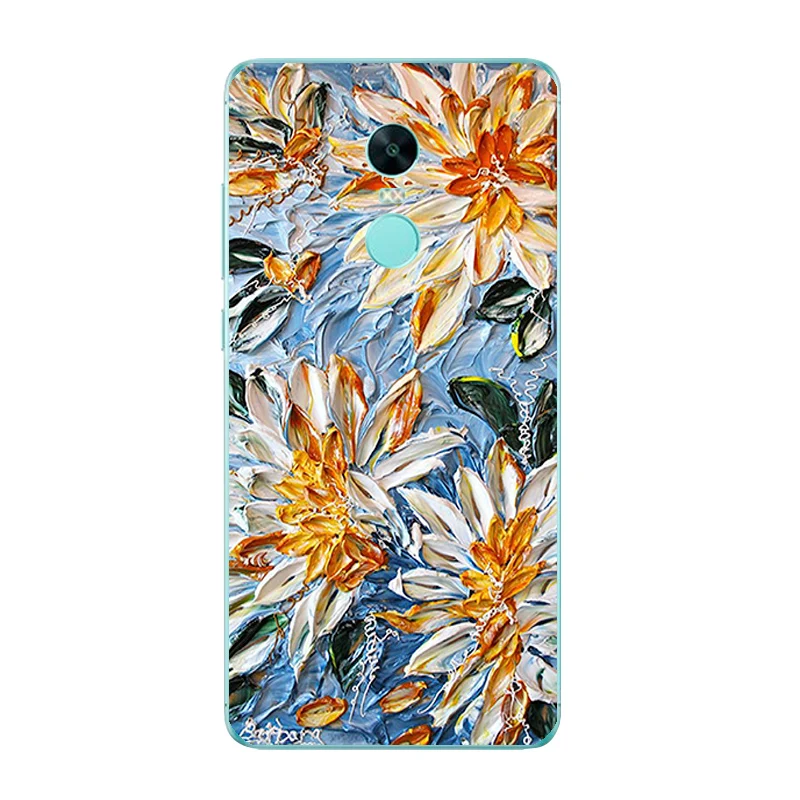 6376 17 Для Xiaomi Redmi Note 3/Redmi Note 4X 5A Phone случай для Redmi Примечание 4/Pro Shell для Redmi Note 2 дизайн «масляная живопись» окрашенный - Цвет: 6376 17