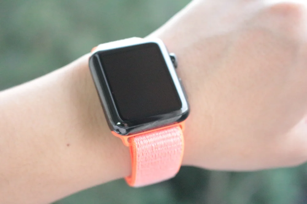 Спортивный ремешок URVOI для apple watch, серия 5, 4, 3, ремешок для iwatch, воздухопроницаемый, застежка-крючок, тканый нейлон, 40 мм, 44 мм