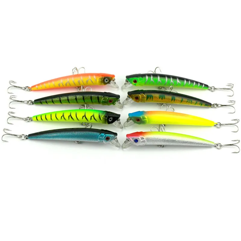 Высокое качество 8 шт. Minnow 9 5 см/7 3G/6 # крючки приманки из твердого пластика