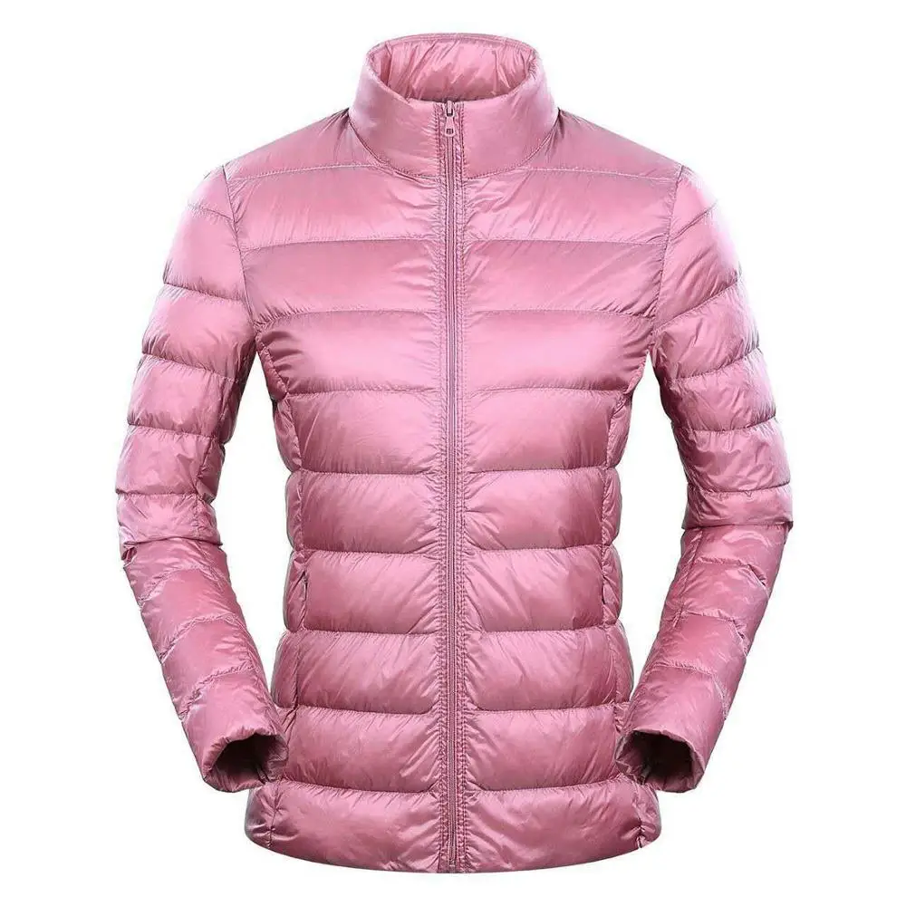 Бренд NewBang, 6xl, 7XL, 8XL, плюс, ультра легкий пуховик, для женщин, утиный пух, куртка, перо, светильник, вес, ветровка, теплое, тонкое пальто - Цвет: pink