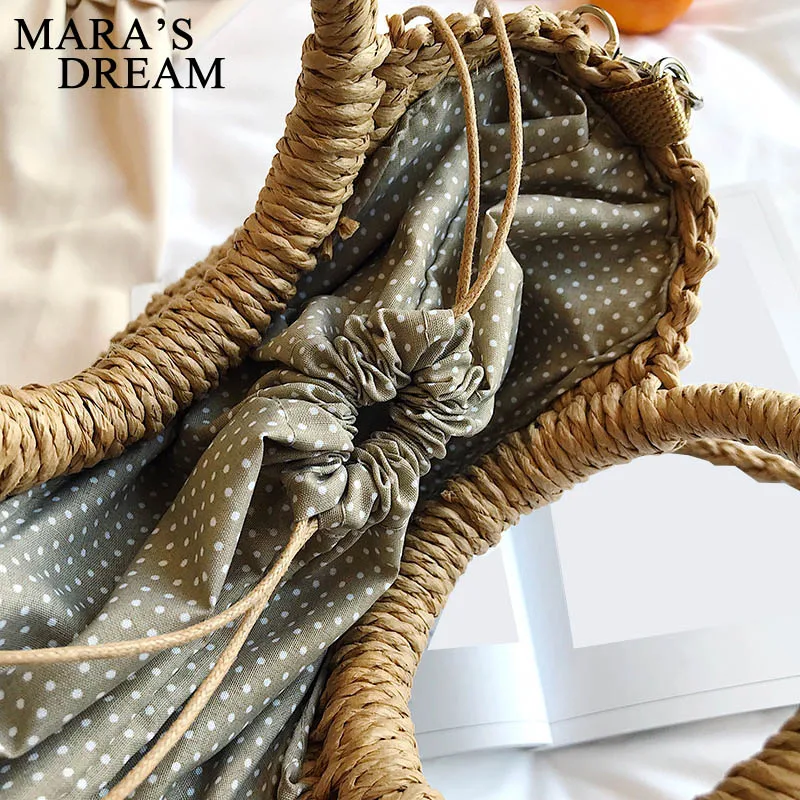 Mara's Dream новая ручная трикотажная овощная корзина, сумка на ремне, соломенная сумка на плечо, сумка-мессенджер