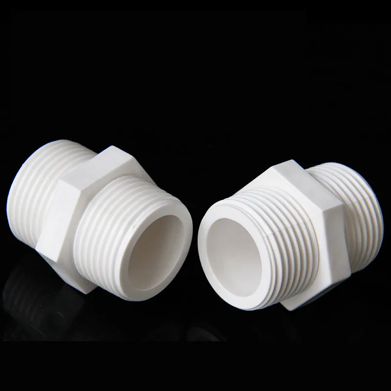 gogo PVC nipple fitting water supply pipe straight screw through double outer thread | Обустройство дома