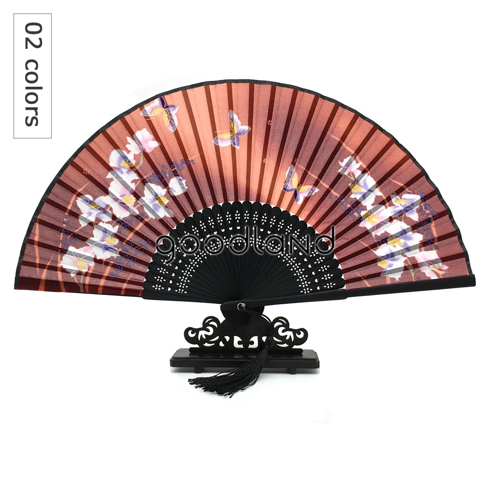 

Free Shipping Wholesale 50pcs/lot Floral Silk Hand Fan Happy Birthday Decoration Wedding Gifts for Guests