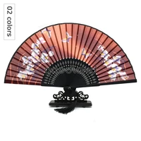 free shipping wholesale 50pcslot floral silk hand fan happy birthday decoration wedding gifts for guests