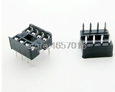 100 шт./лот 8 Pin DIP квадратные отверстия IC АДАПТЕР 8Pin шаг 2 54 мм разъем | Обустройство
