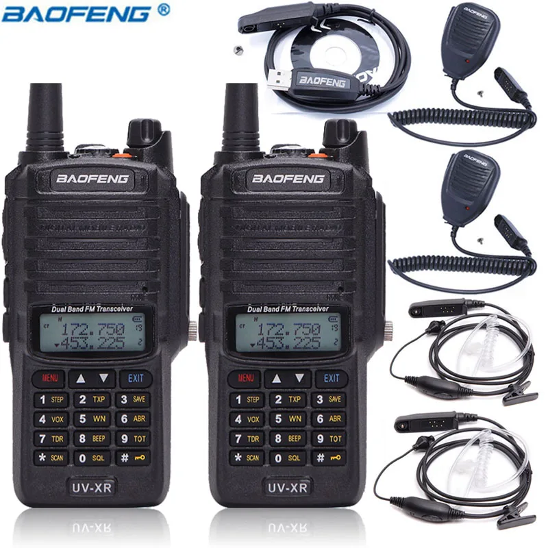 Рация BaofengUV XR 2 шт. 10 Вт аккумулятор высокой мощности 4800 мАч IP67 водонепроницаемый