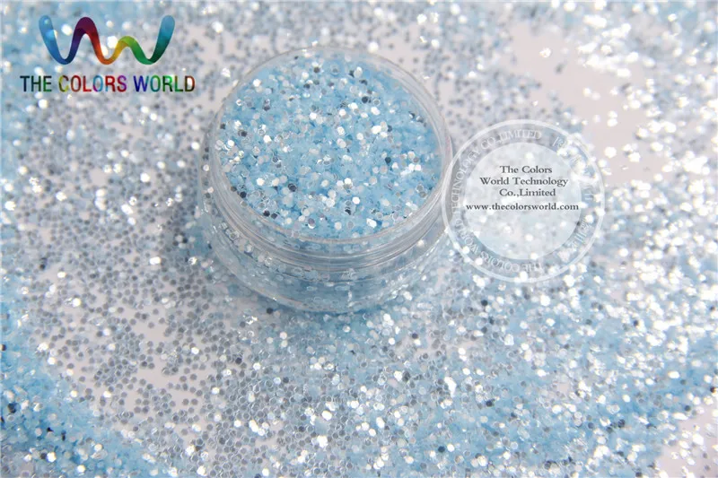 TCY007 блестящие Серебристые светло голубые цвета блестящая Пыль для дизайна