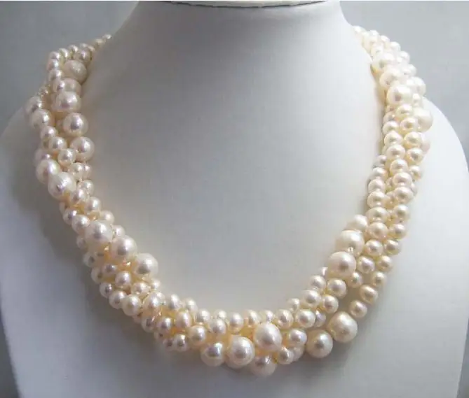

Новое поступление, бриллианты, подарки подружкам невесты, праздничные украшения для женщин, четырехрядное ожерелье из натурального пресноводного жемчуга