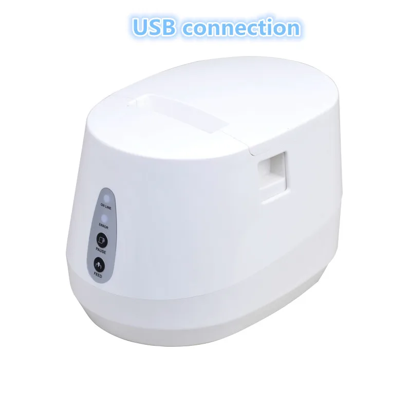 USB 58 мм тепловой стикер для штрих-кода принтер qr-код не сушильная этикетка штрих-код POS принтер мини-чек принтер - Цвет: USB