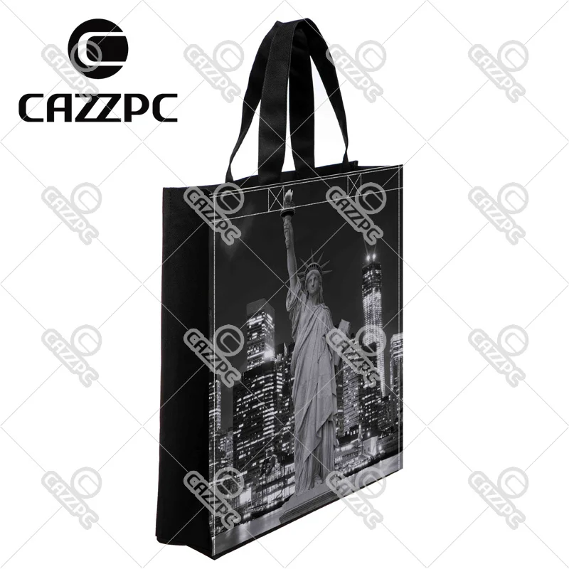 Манхэттен Skyline Статуя Свободы Нью-Йорк печать нейлон Оксфорд многоразовая сумка