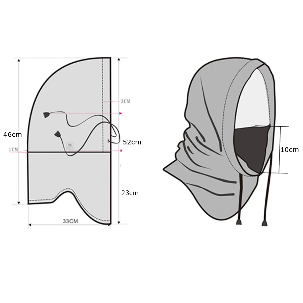 Многофункциональная Лыжная шапка шарф с капюшоном для женщин и мужчин Осень зима