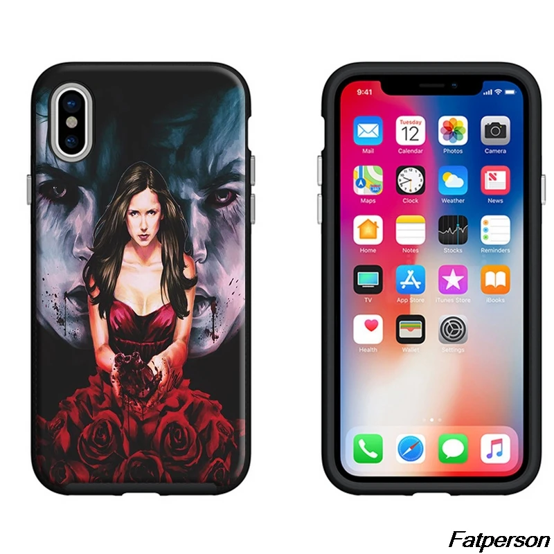 Черный мягкий силиконовый чехол из ТПУ с дневниками вампира для Apple iPhone X 8 8plus 7 7plus
