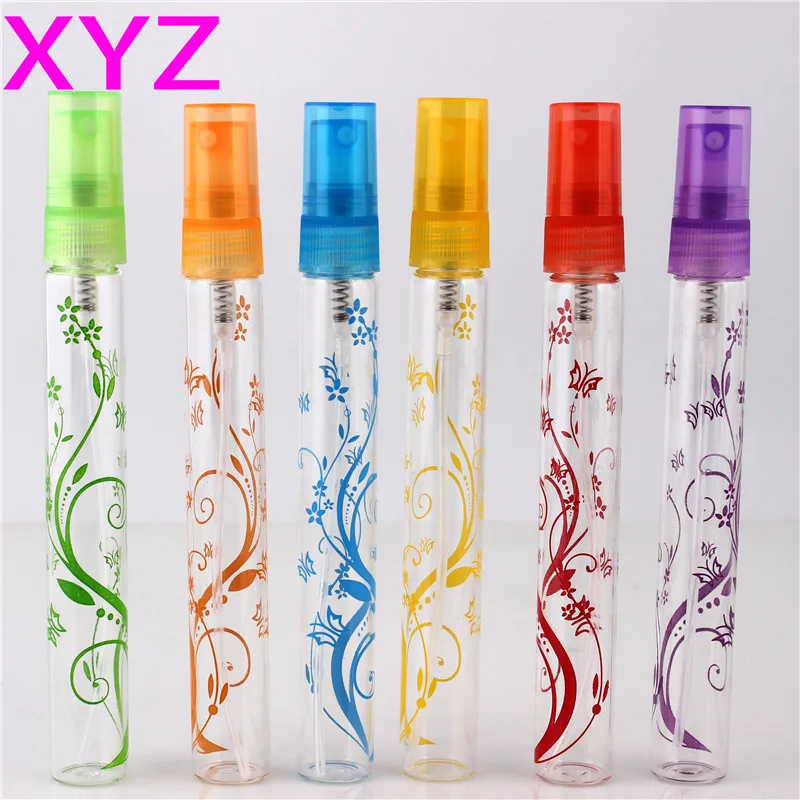 Красота (100 шт./лот) 10 мл мини многоразовый портативный флакон для духов и