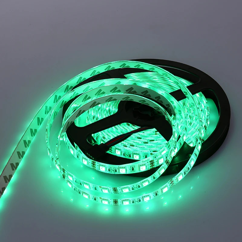 Водонепроницаемый Светодиодные ленты свет RGB5050 IP65 RGB DC12V IP65 SMD5050 Светодиодные ленты с пульта дистанционного управления 12 В 6A Мощность адаптер