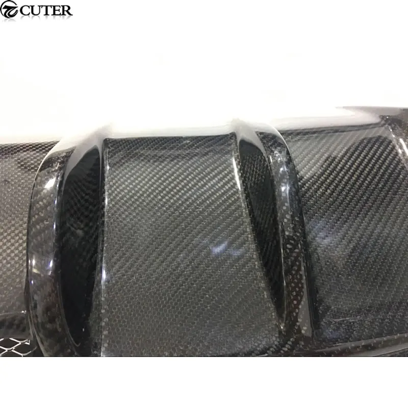 Q50 автомобильный Стайлинг карбоновое волокно задний бампер диффузор губа для