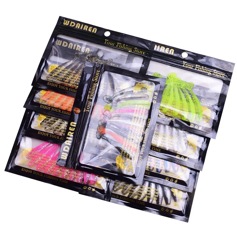 Lot of 10 Fishing Easy Shiner Soft Lure 5cm 1.2g Bass - Double Color Silicone Artificial Bait Jig Wobblers Carp Swimbait Tackle image 5