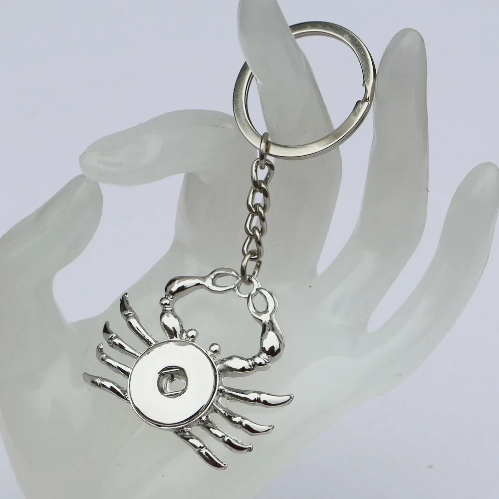 Новая мода форма краба кулон с кнопкой брелок 18 мм Металлическая пуговица