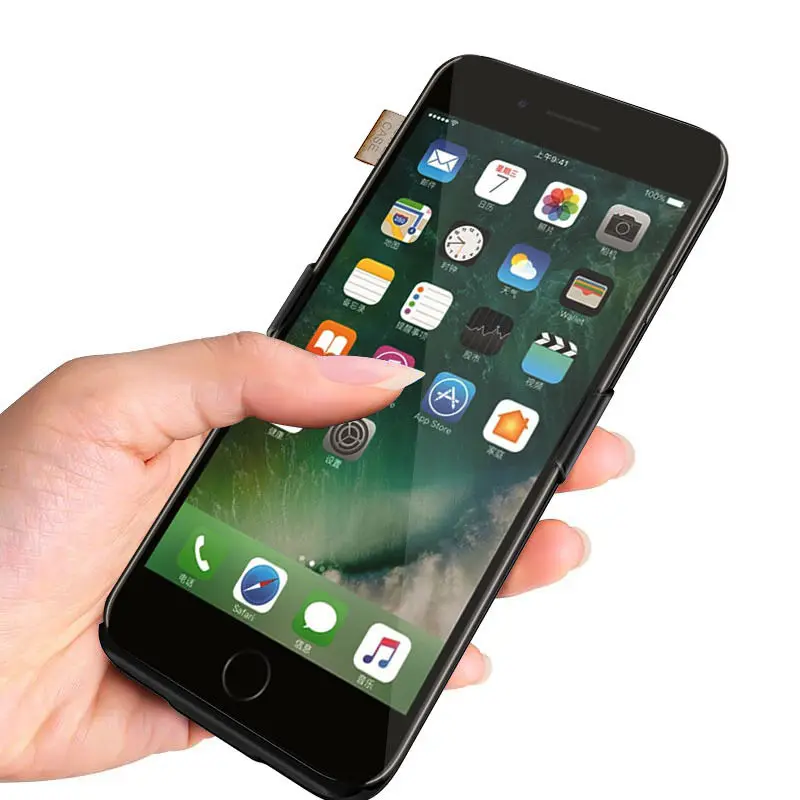 5500/7500 мАч чехол для зарядного устройства iPhone 6 S 8 7 Plus ультратонкий внешний