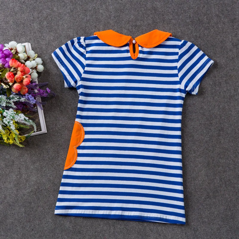 

Summer Children's Dress Girls Pure Cotton Classic Stripes Sweet Princess Vest Dress Kids Dresses 2-6 Years