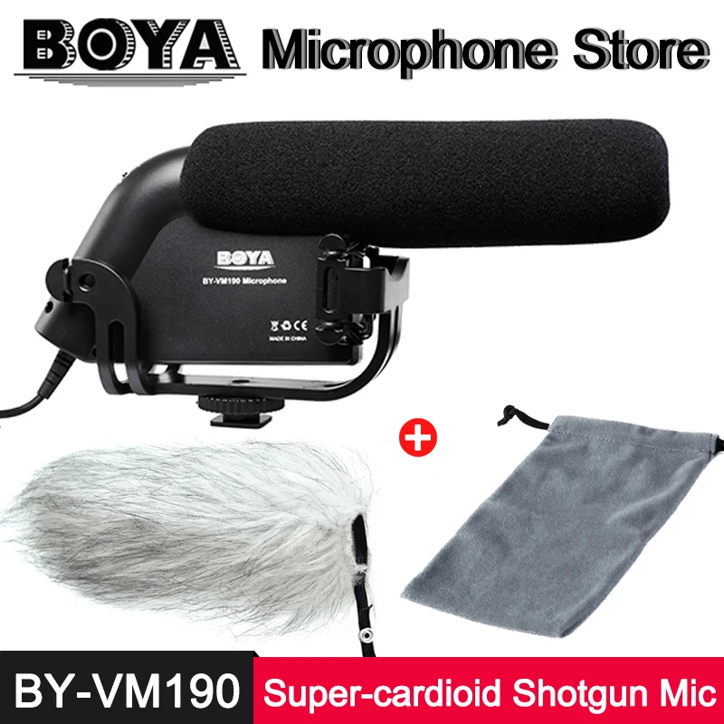BOYA BY VM190 суперкардиоида Shotgun конденсаторный микрофон для Canon Nikon Pentax HDSLR Камера