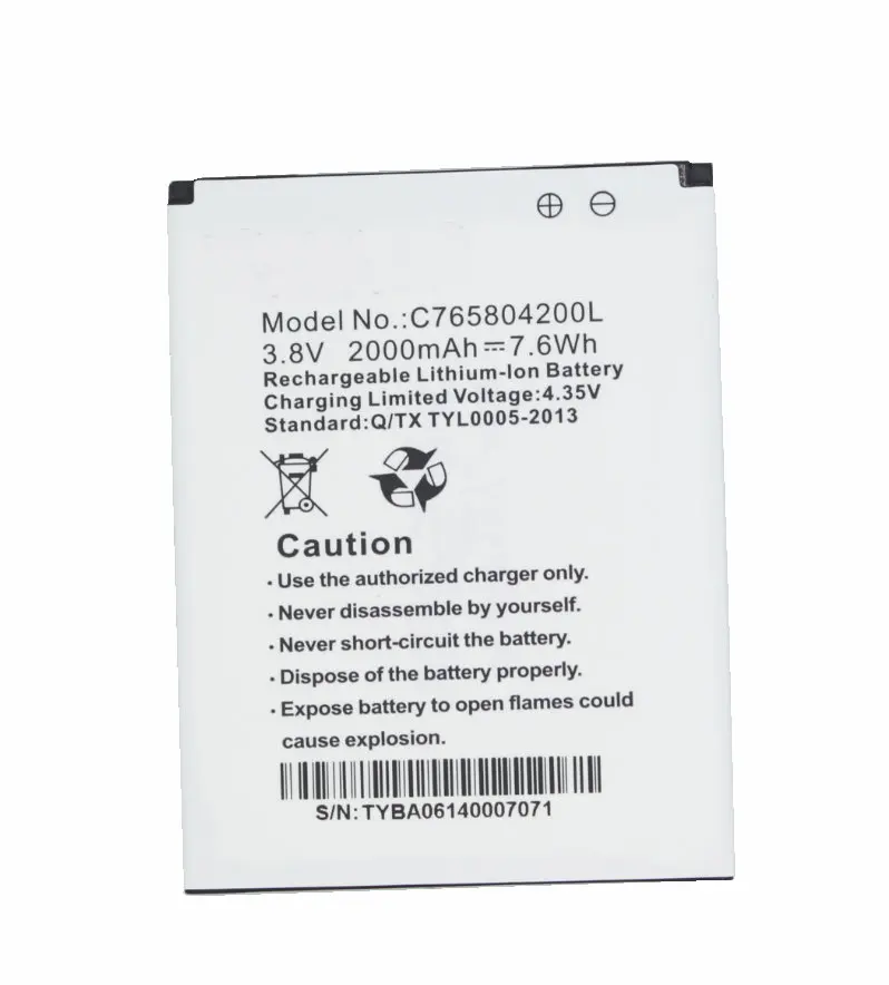 Ciszean 1x3 8 V 2000mAh запасная литий ионная батарея C765804200L для BLU STUDIO 5 0 S II S2 D572 W510U