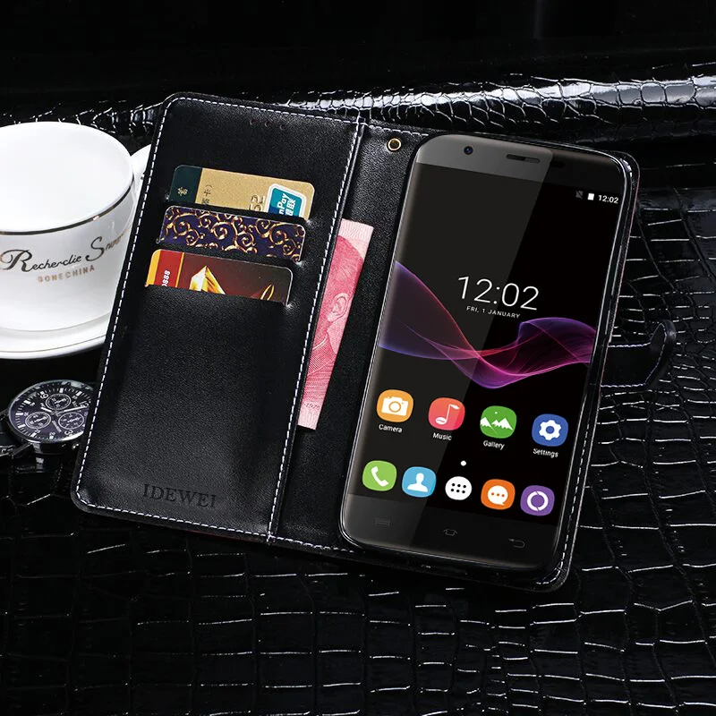 Oukitel U7 Max чехол Роскошный кожаный флип для защитный телефона с крокодиловым