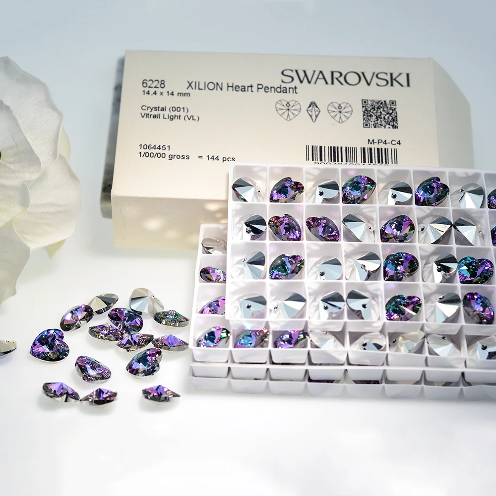 (1 шт.) 100% оригинальный кристалл Swarovski 6228 XILION сердце подвеска Стразы бусины для DIY