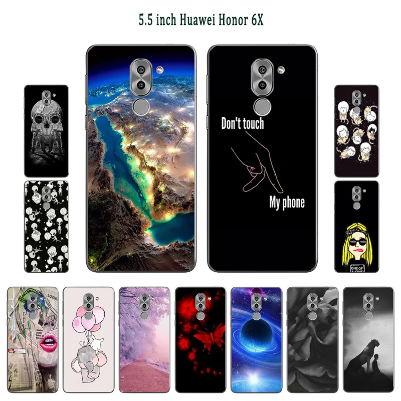 Чехол для телефона Huawei Honor 6X Чехлы 5 дюймов Задняя крышка космонавт окрашенные GR5