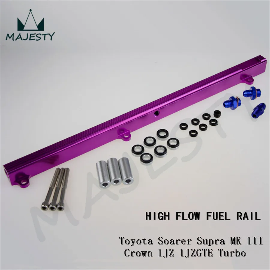 

Топливная рампа с высоким потоком заготовка форсунки для Soarer Supra MK III Crown 1JZ 1jzgte, фиолетовая