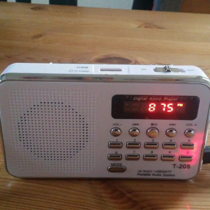 Новейший портативный T205 fm-радио mp3-плеер музыкальный мини-динамик многофункциональный адаптер-звукосниматель Поддержка TF/SD карта USB AUX аудио вход