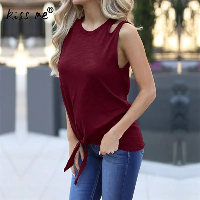Новые модные женские туфли Блузки Топы Женский рубашка без рукавов Blusas Femininas